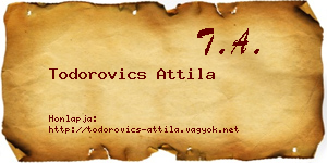Todorovics Attila névjegykártya